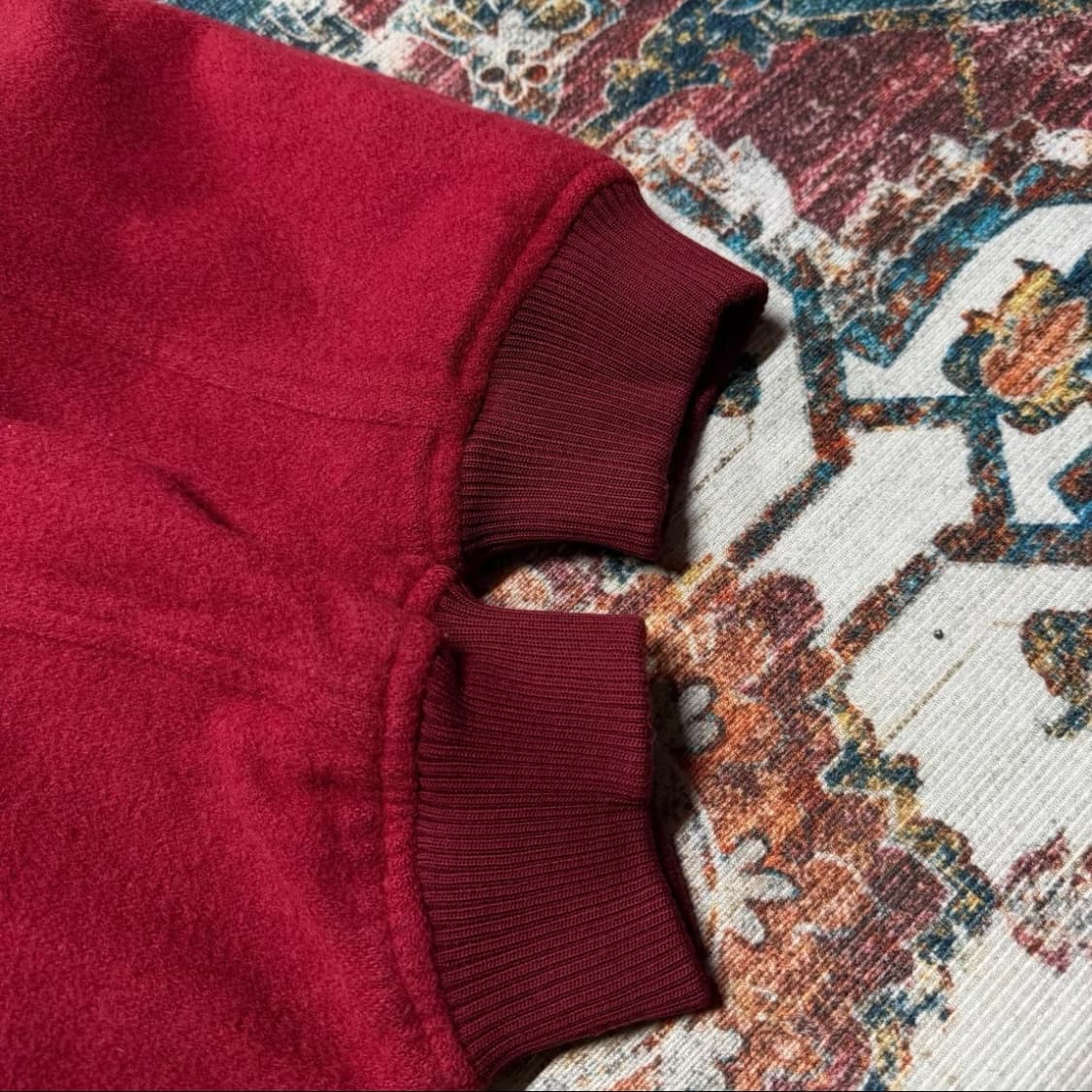  빈티지 리버시블(양면) 플라워 패턴 울 자 상품이미지3