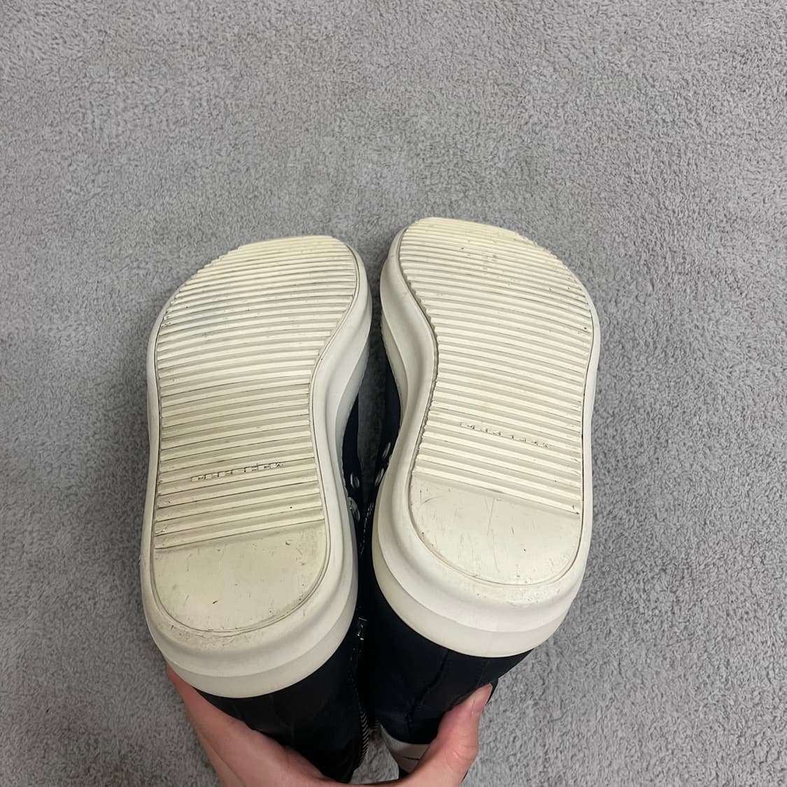 41) 릭오웬스 다크쉐도우 코팅 캔버스 릭컨 라몬즈 하이탑 상품이미지5