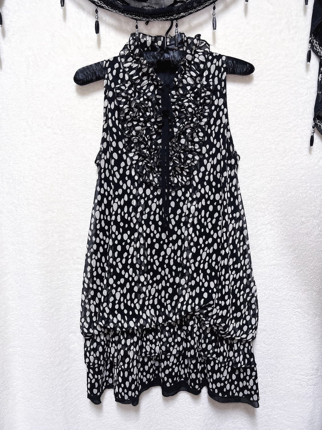 로맨틱고딕 고스로리 로걀 갸루 도트 땡땡이 프릴 캉캉 벌룬 쉬폰원피스 상품이미지10