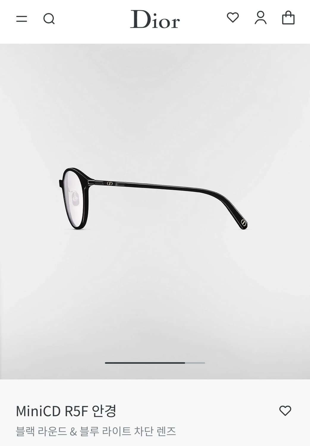 디올 MiniCD 블랙 안경 상품이미지9