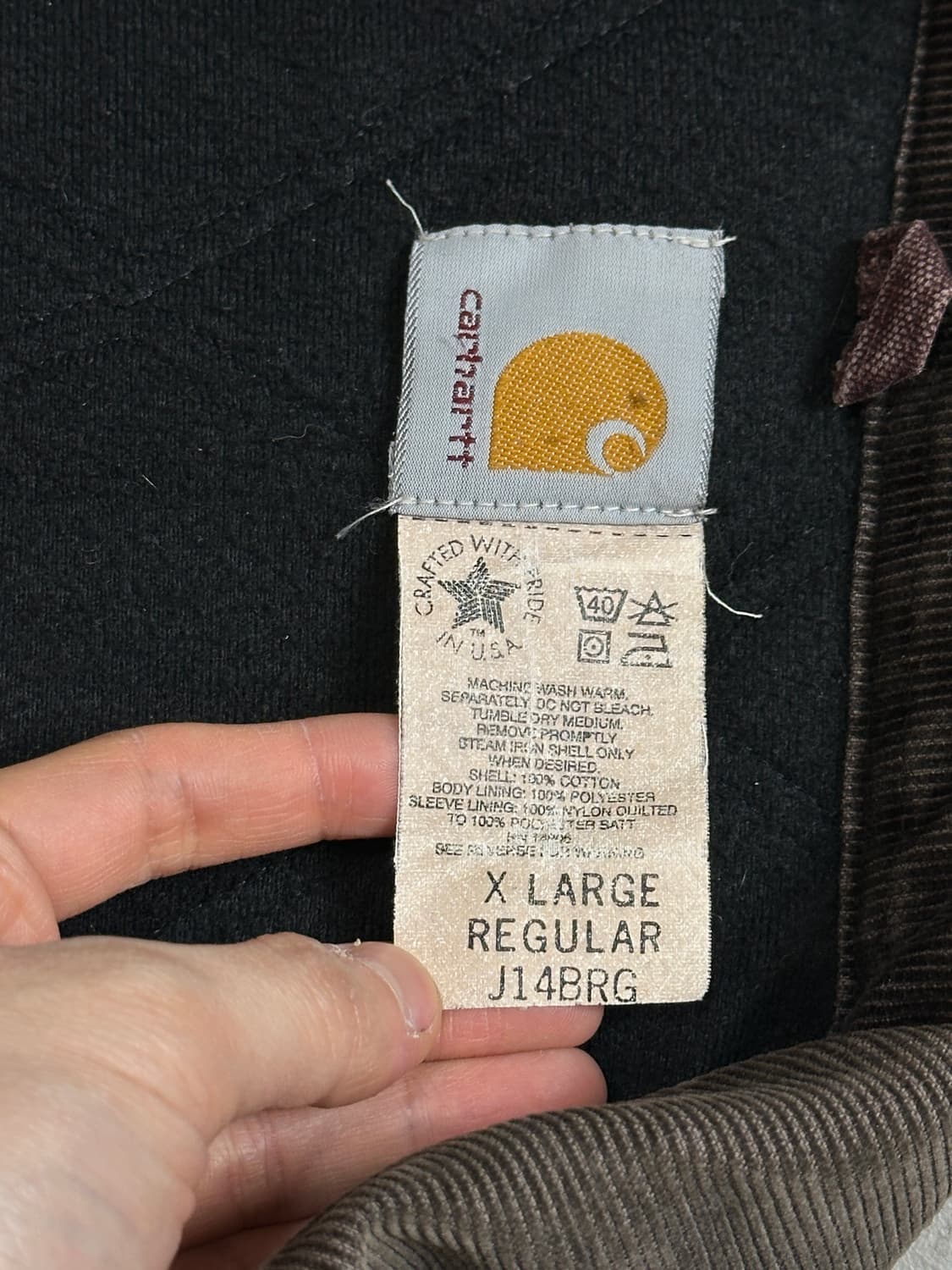 90’s USA Made 칼하트 J14 BRG 칼하트 버건디 디트로이트 상품이미지9