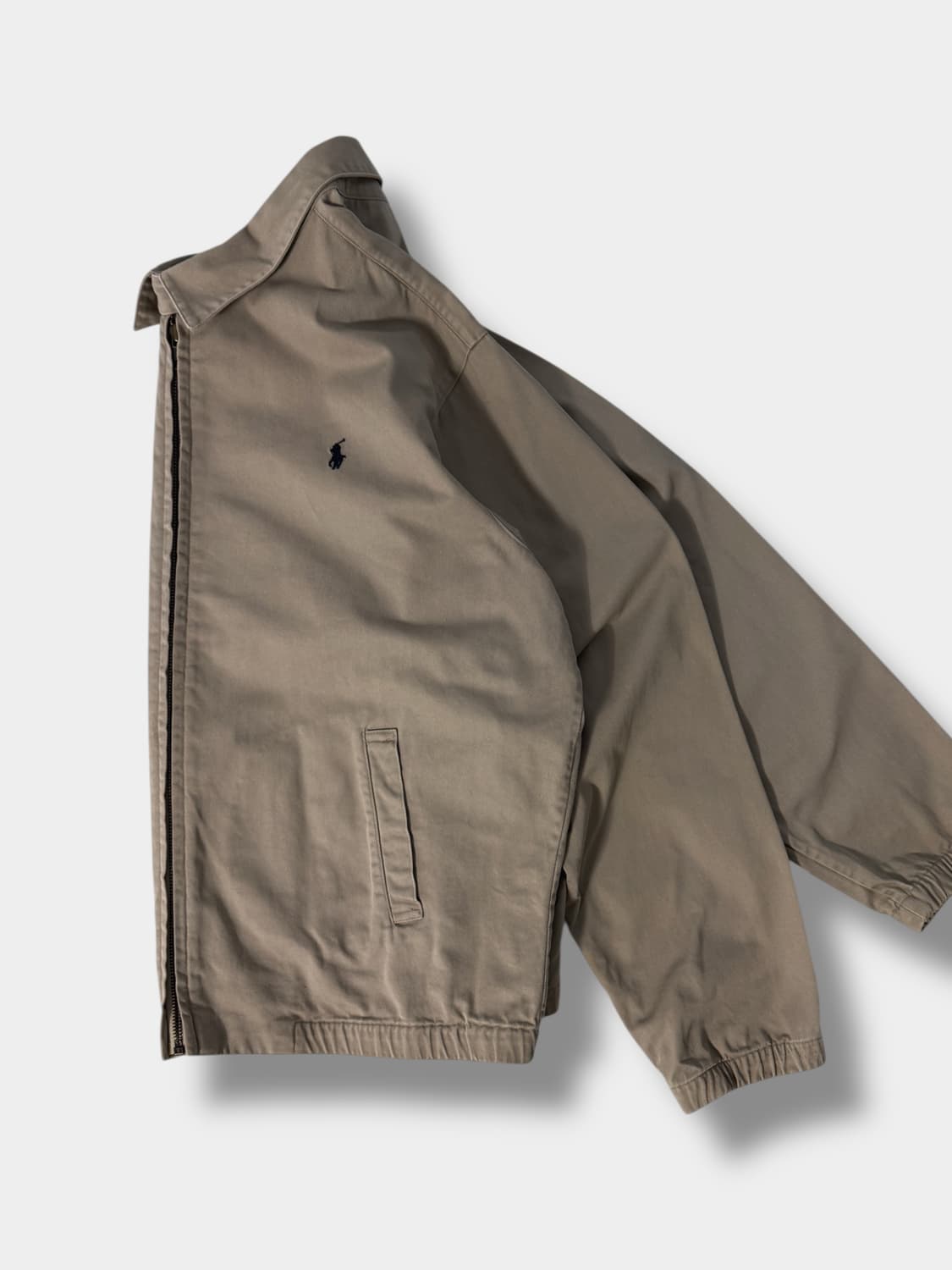 폴로 랄프로렌 90‘s 루즈핏 베이지 헤링턴 코튼 블루종 자켓 상품이미지2