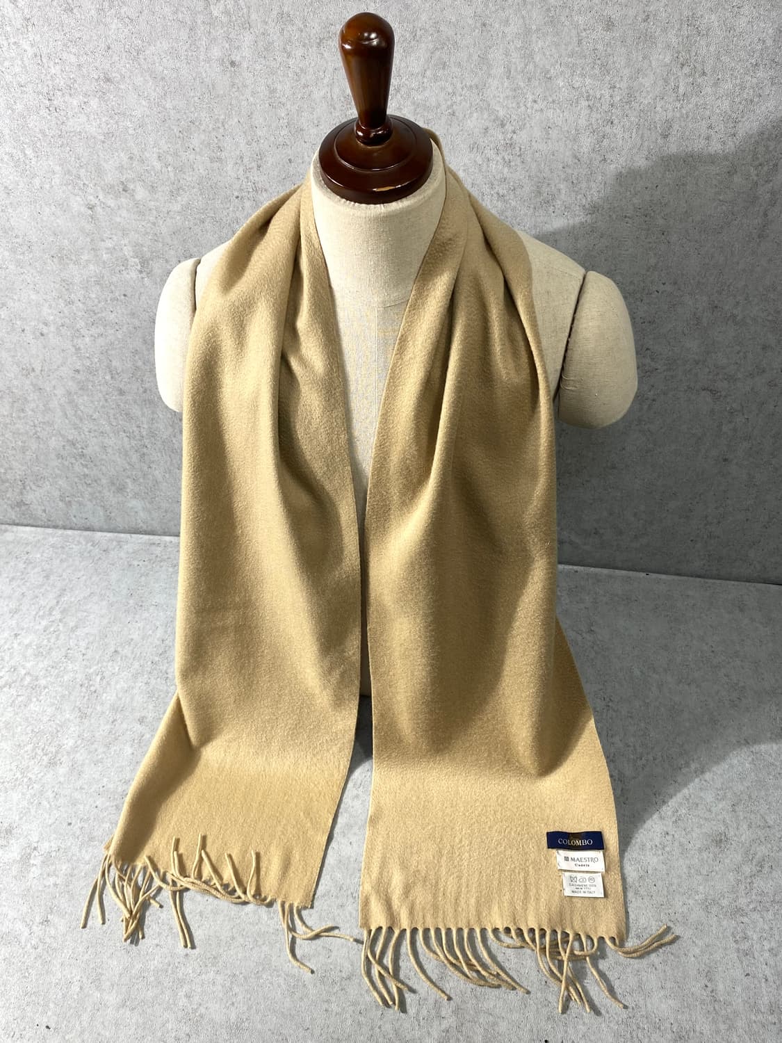 [180cm] COLOMBO 콜롬보 이태리 메이드100% 캐시미어 머플러 상품이미지1