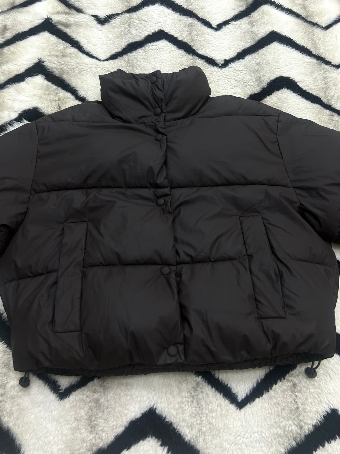[S]ZARA 워터프루프 숏 패딩/짙은브라운  상품이미지3