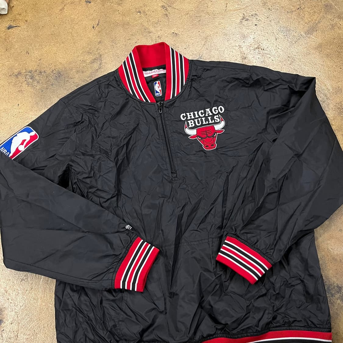 [정품/L] NBA 미첼앤네스 시카고불스 반집업자켓 웜업풀오버 b17 상품이미지1