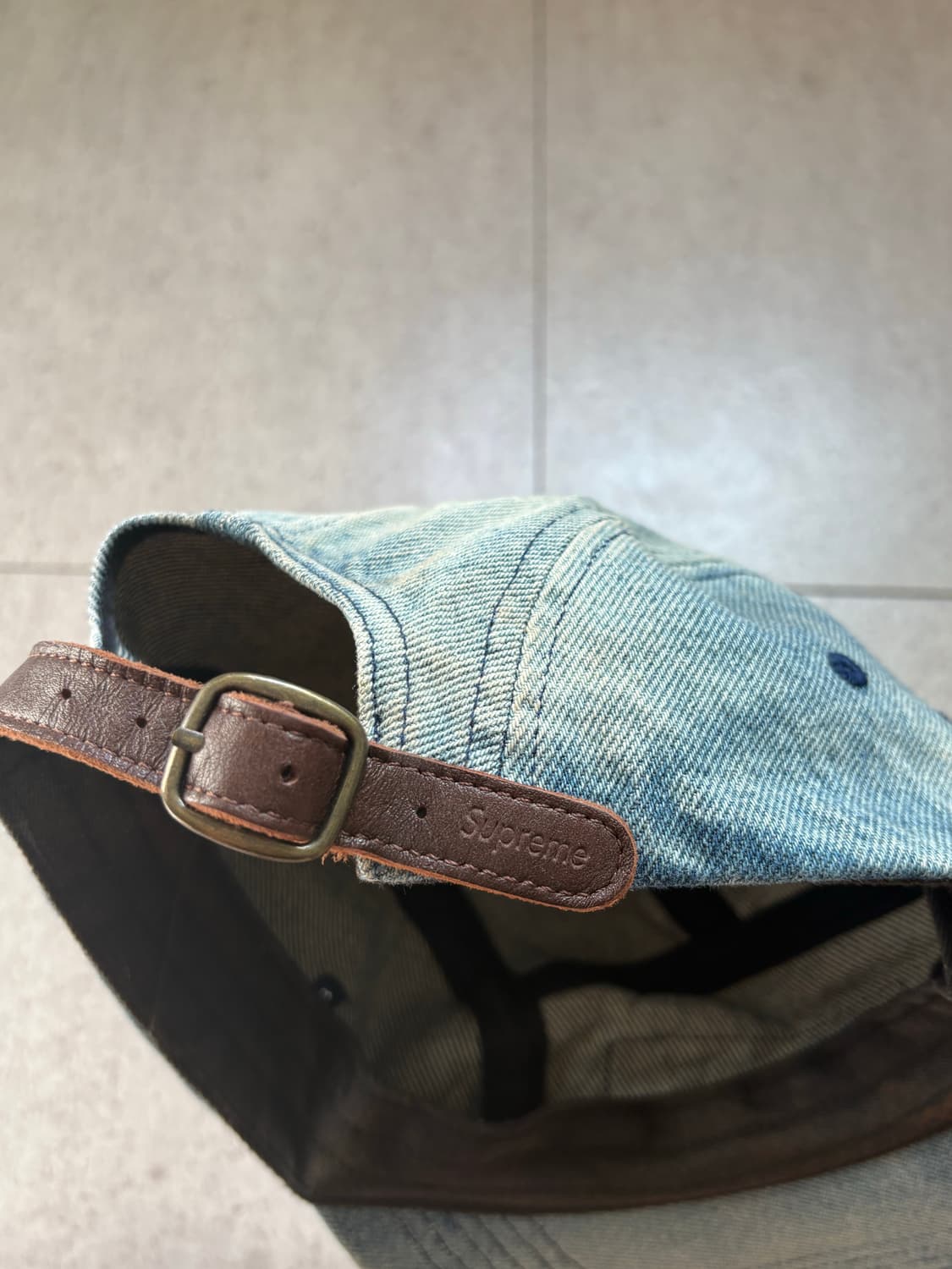 슈프림 워시드 치노 캠프캡 데님 24ss 상품이미지2