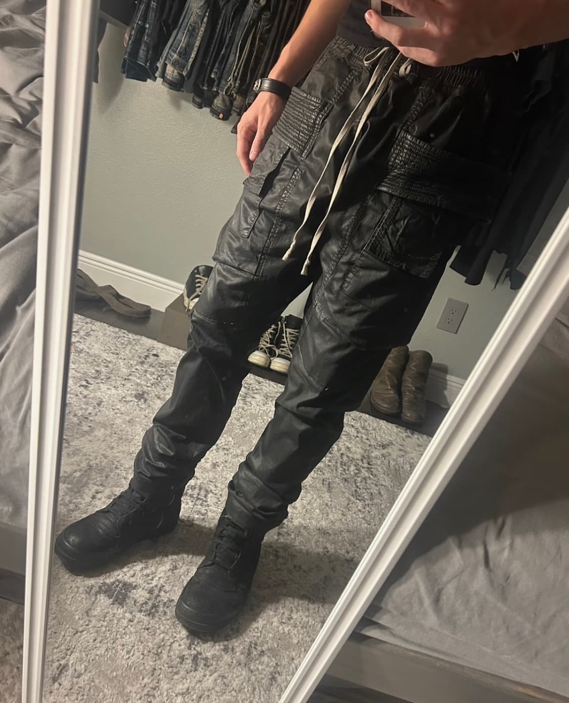 릭오웬스 14s/s 왁스 크리치 태권도 바지 상품이미지5