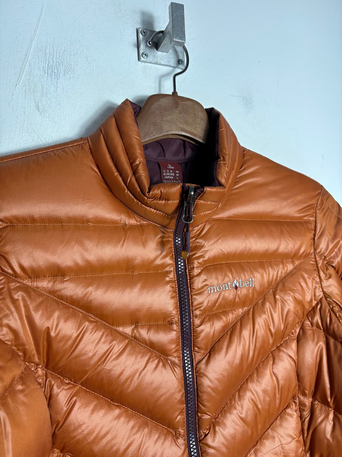 Montbell 몽벨 경량 패딩 주황 상품이미지3