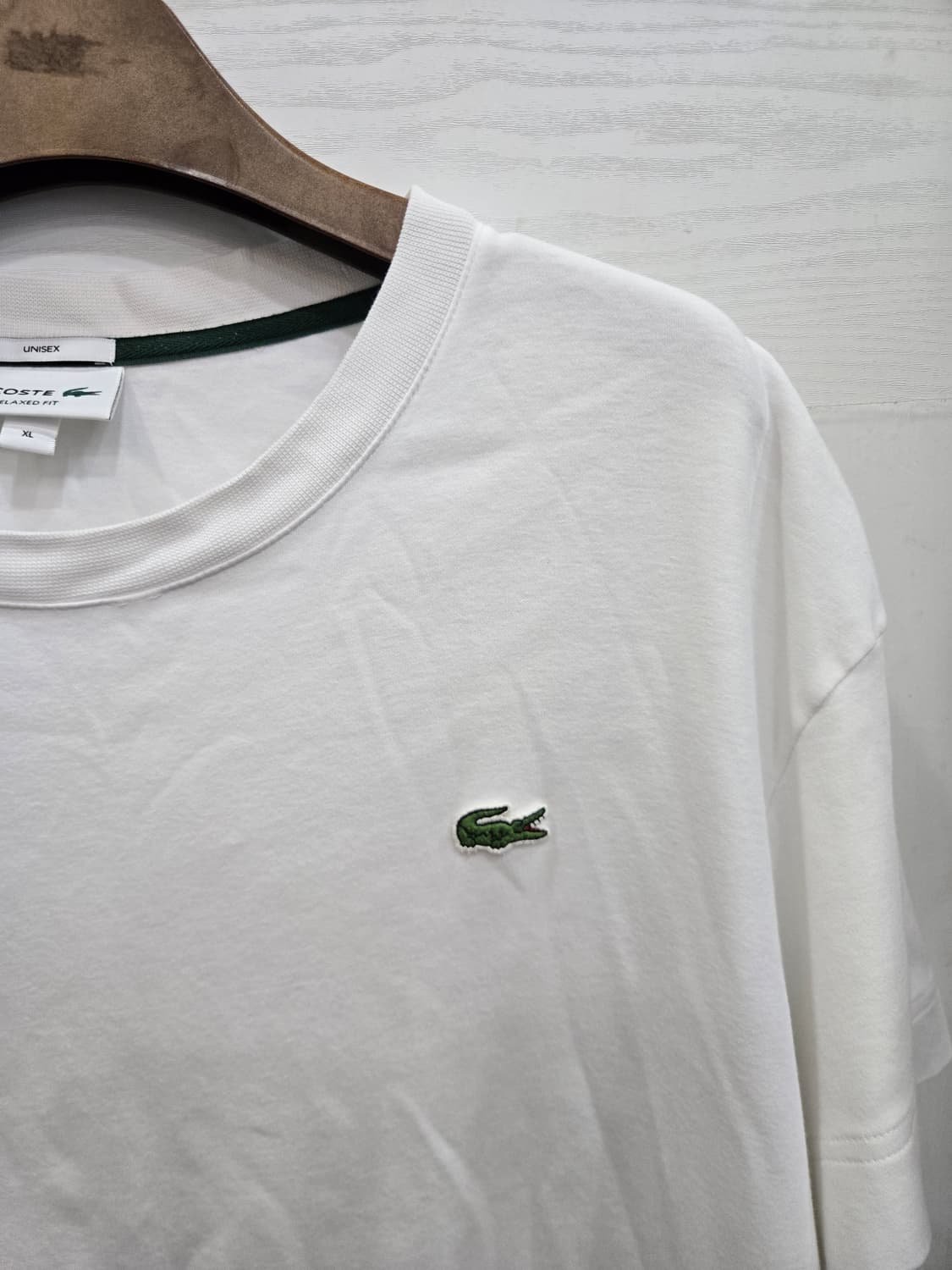XL,105)) LACOSTE 라코스테 라운드넥 반팔티셔츠! 화이트! 상품이미지2