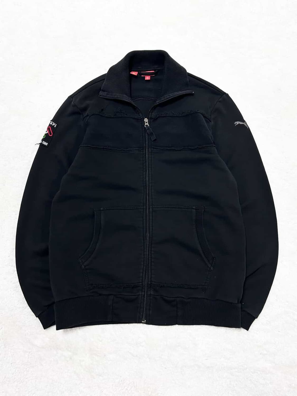 퓨마 페라리 빅로고 블랙 코튼집업 상품이미지5