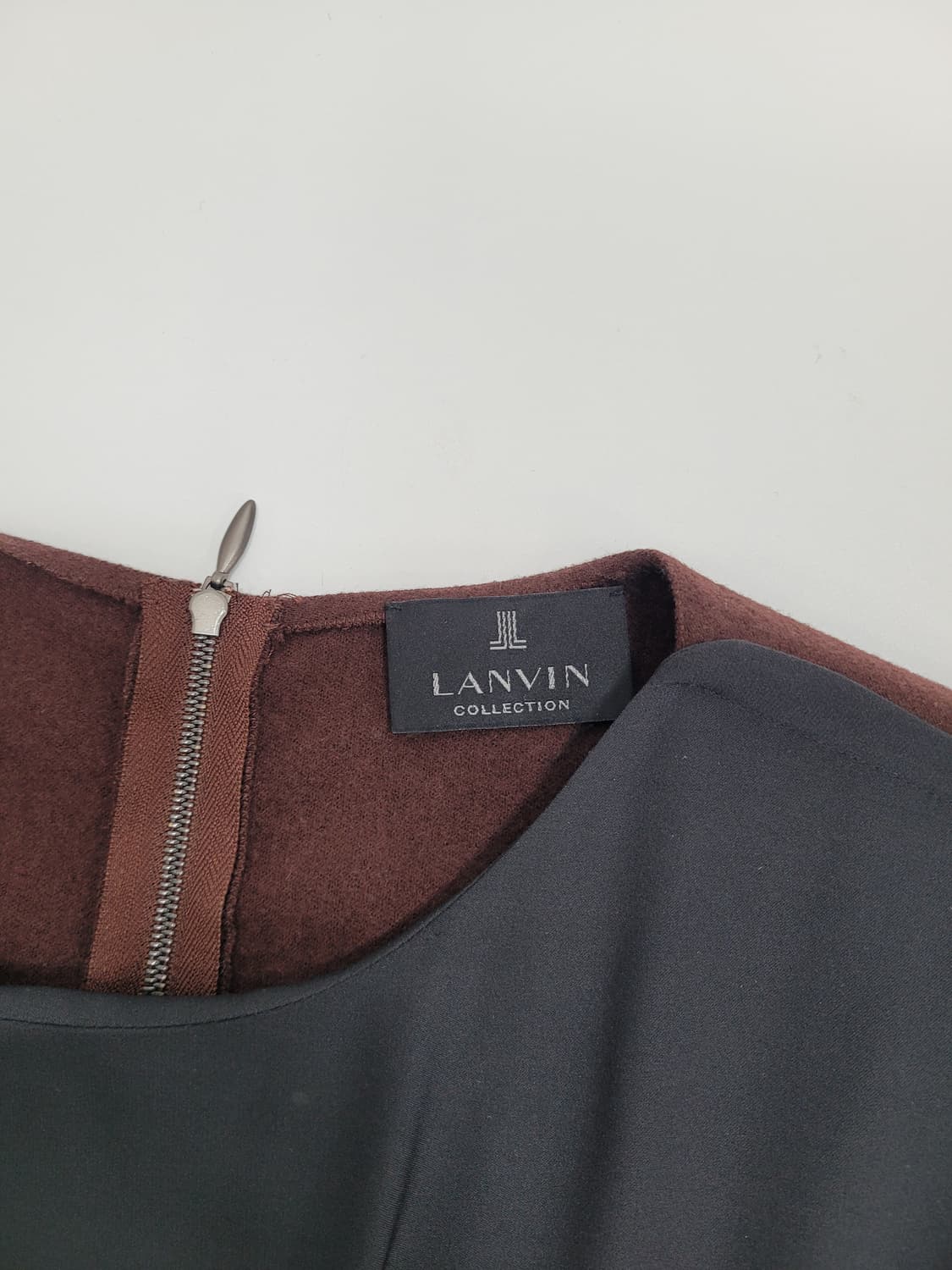 LANVIN 한섬 랑방 실크 배색 울 캐시미어 원피스 / 여 82
 상품이미지8