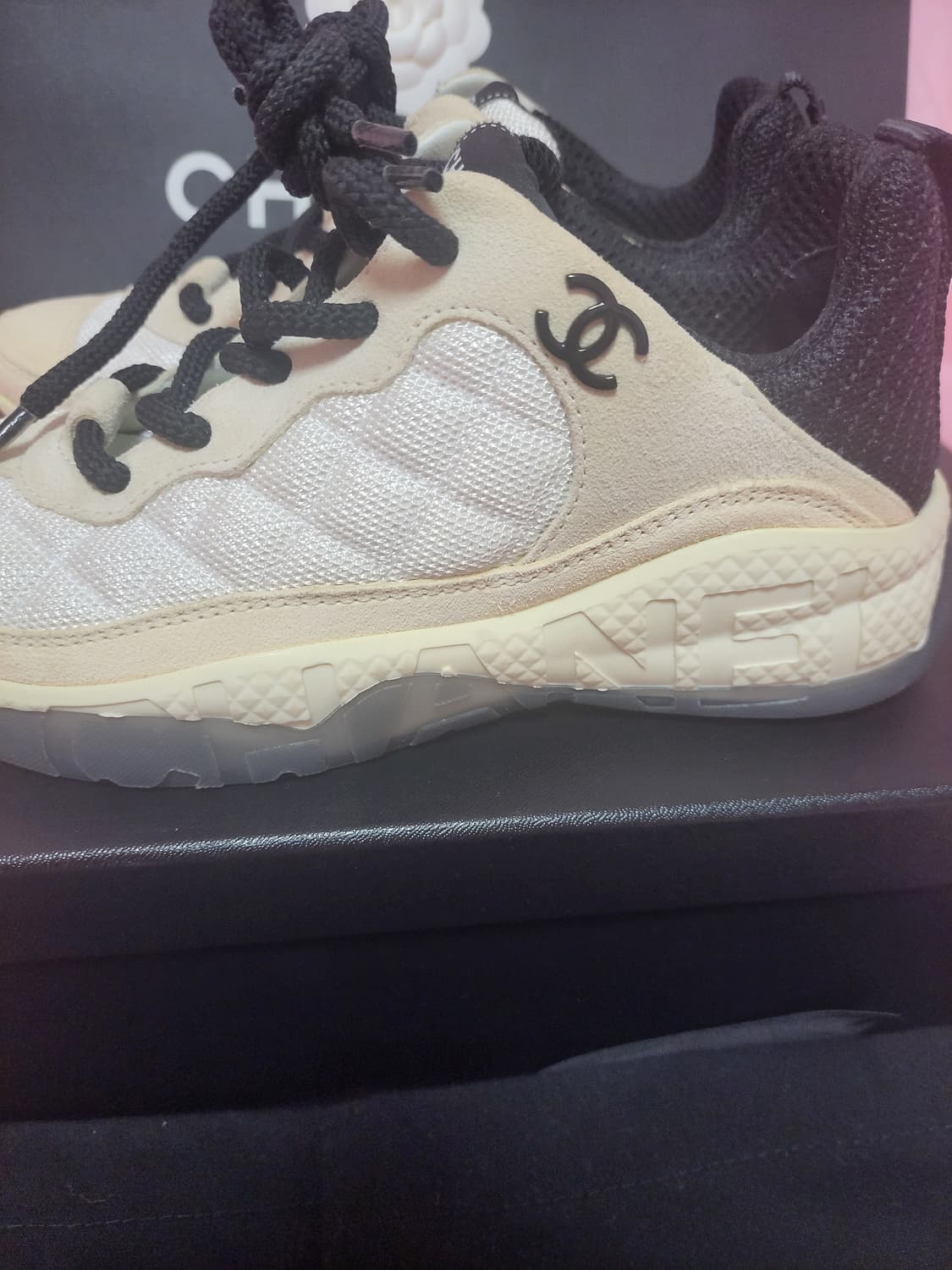 정품)급처상태좋음!샤넬 믹스드파이버 스니커즈 운동화 신발 상품이미지9