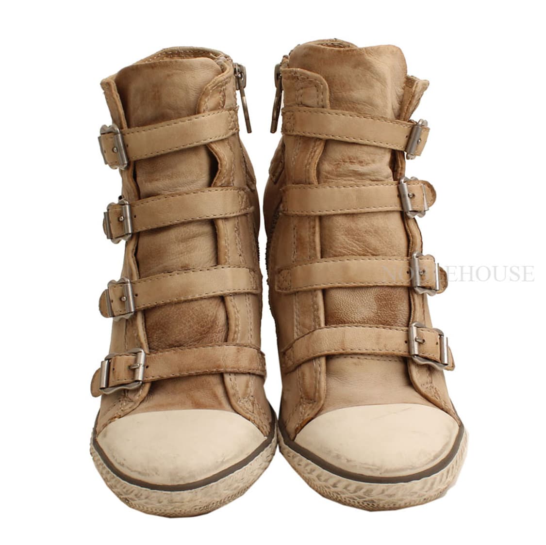 아쉬 빈티지베이지 레더 웨지 스니커즈 36 상품이미지3