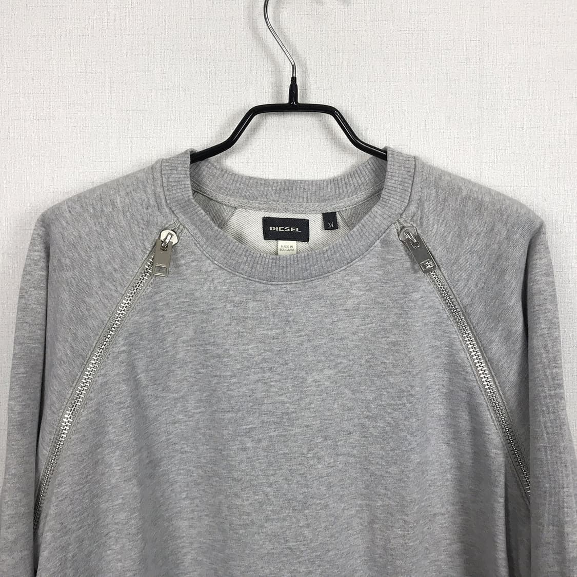 디젤 지퍼 디테일 맨투맨 티셔츠 남성M (95) 상품이미지3
