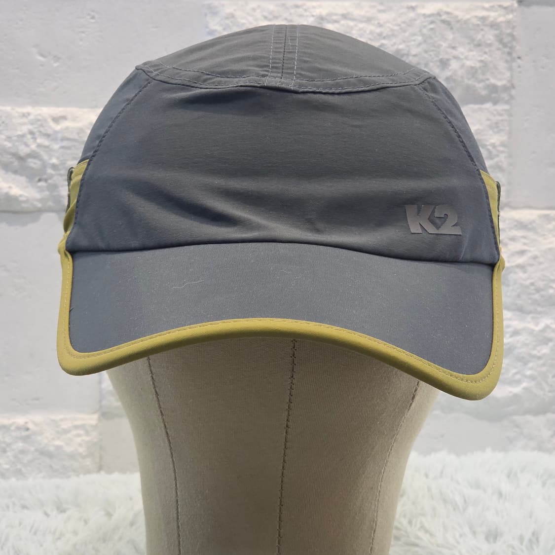 L4-7:K2 테크 라이트 하이킹 캡 그레이x라임 (조절가능58cm) 상품이미지2