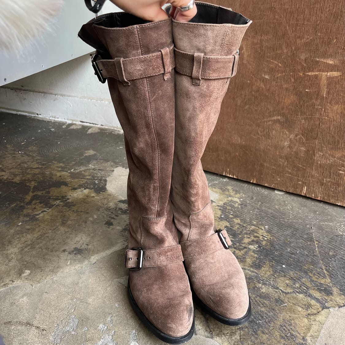 토즈 스웨이드 롱 엔지니어 부츠 상품이미지1