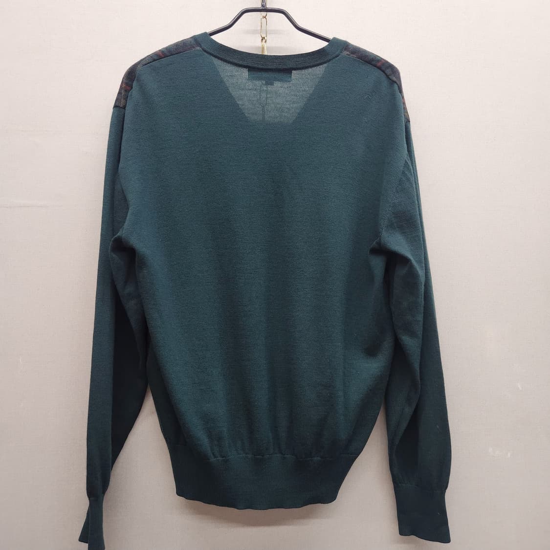 입생로랑 체크패턴 뉴울 빈티지 디자인 니트100(L) 남여공용 상품이미지4