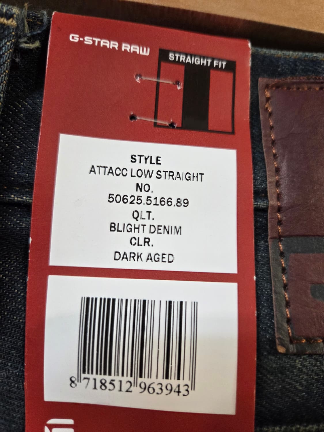 G-STAR RAW ATTACC LOW STRAIGHT 데님 팬츠 상품이미지7