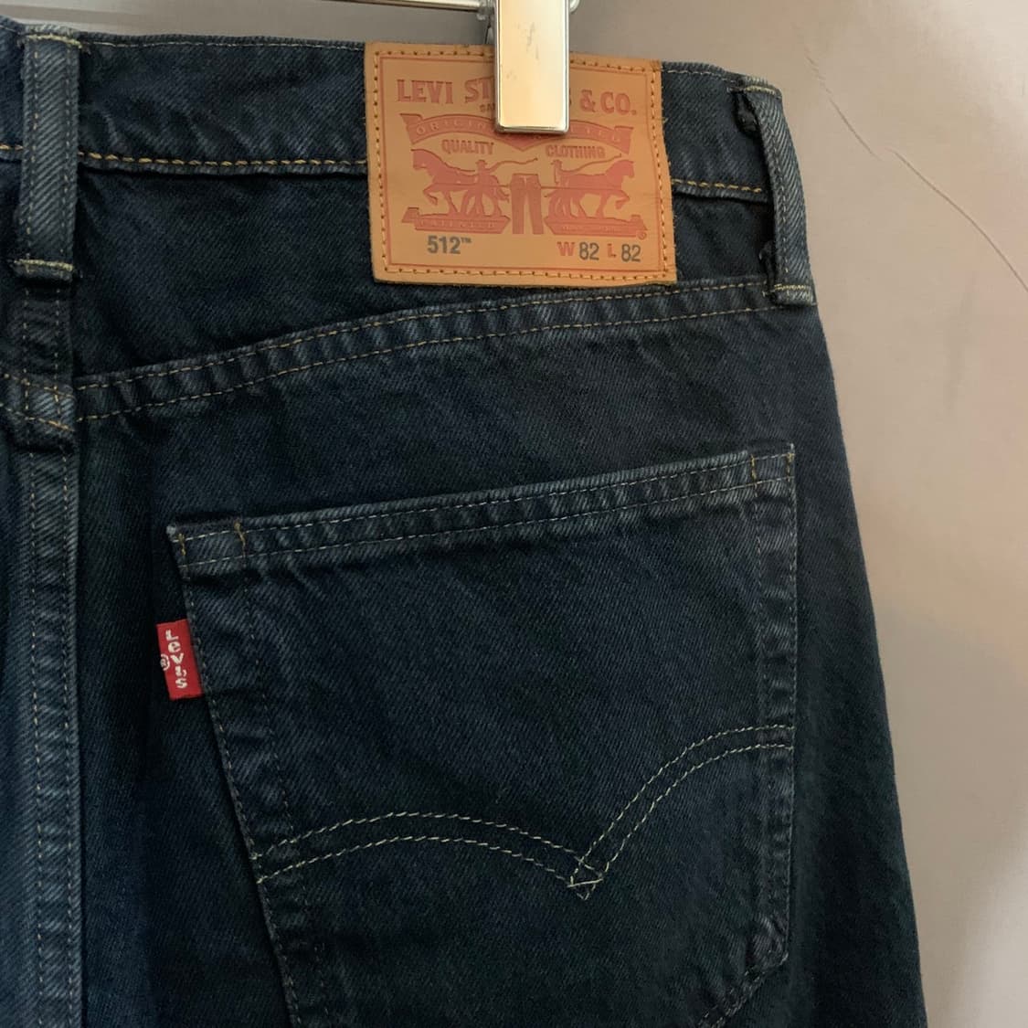 32인치 리바이스 512 진청 워싱 스판 데님 청바지 상품이미지3