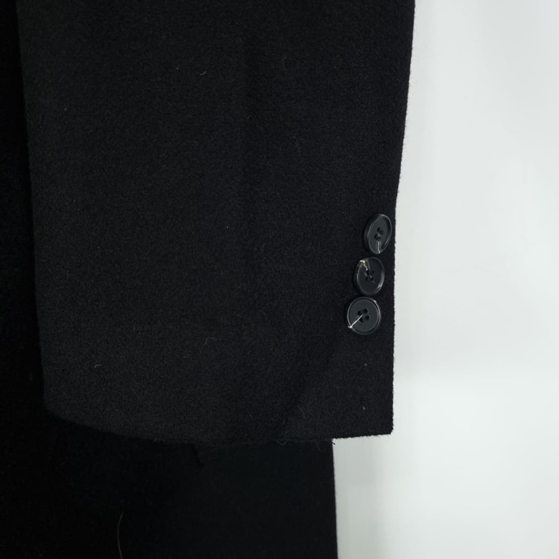 [어반드레스] 오버사이즈 모직 싱글 롱 코트 블랙 M18142 상품이미지6