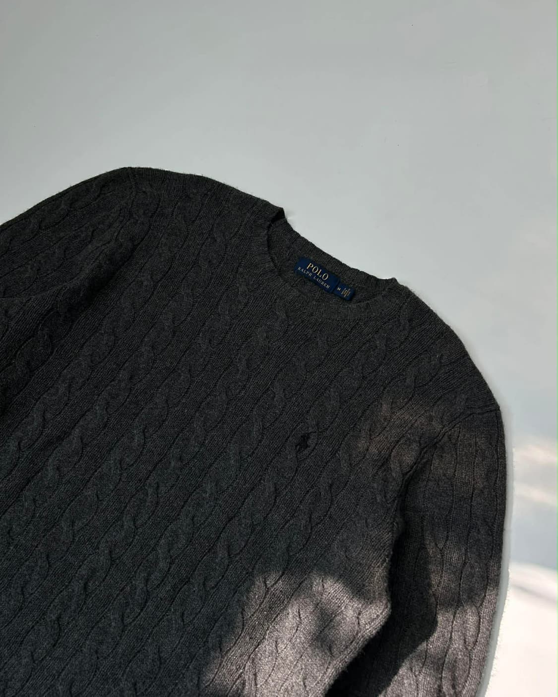 [M] 폴로 랄프로렌 울 캐시미어 차콜 니트 스웨터 상품이미지4