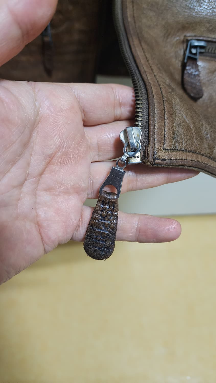 90's Esprit 빈티지 브라운 가죽 조끼 상품이미지6