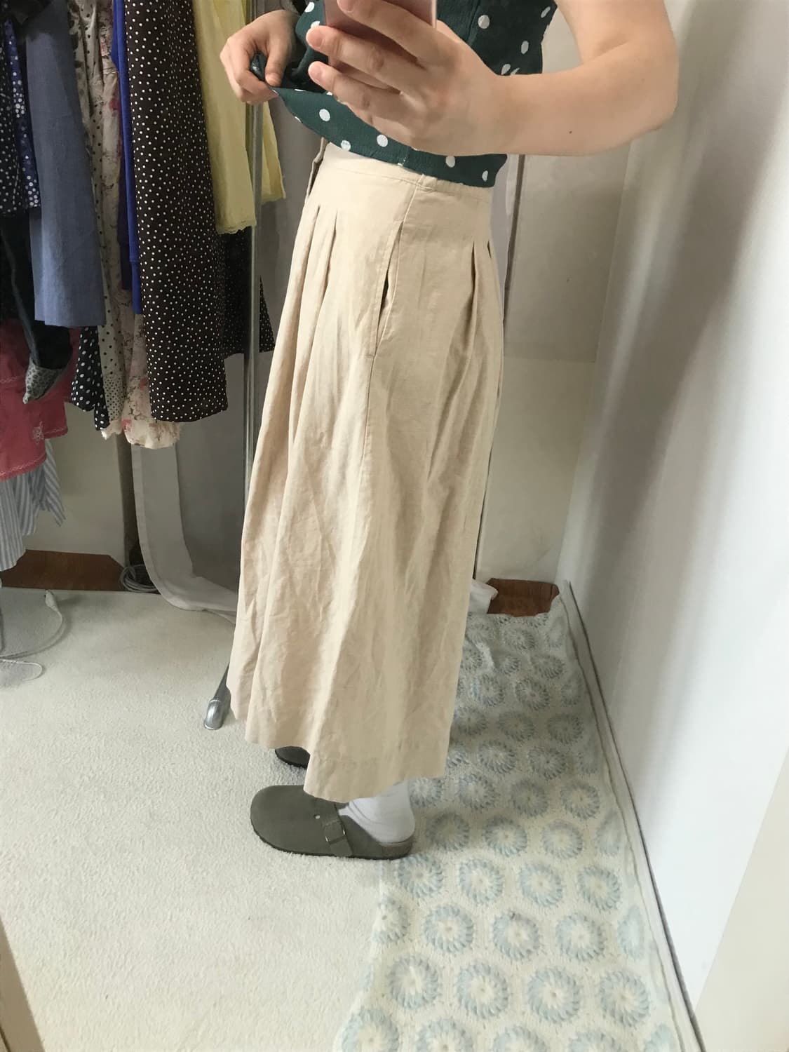 vintage Aline beige over pantskirt  상품이미지6