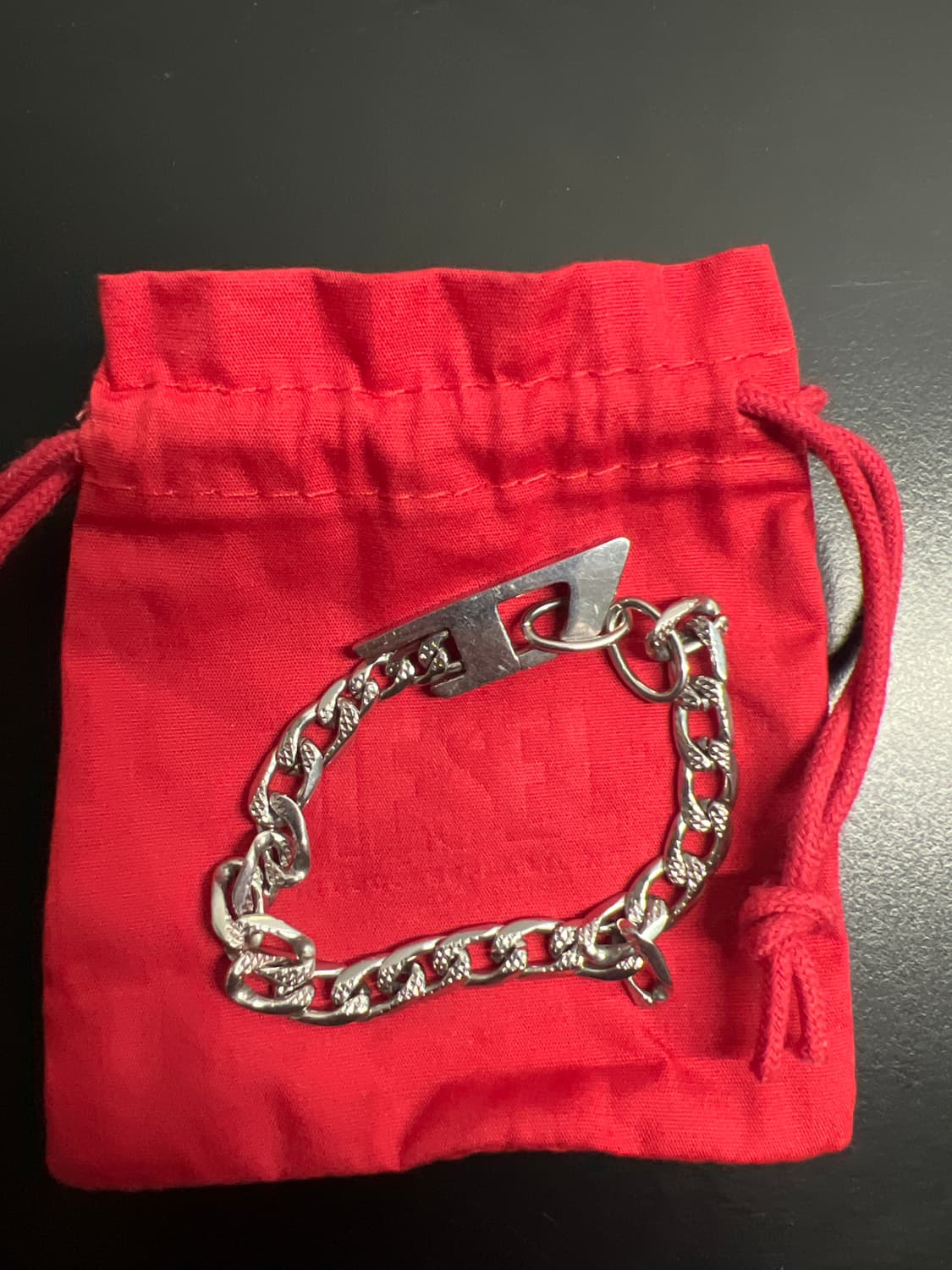 디젤 실버 체인 팔찌 상품이미지1