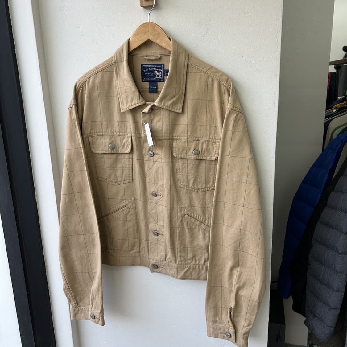 16046 - 폴로 랄프로렌 베이지 체크 트러커 자켓 상품이미지2