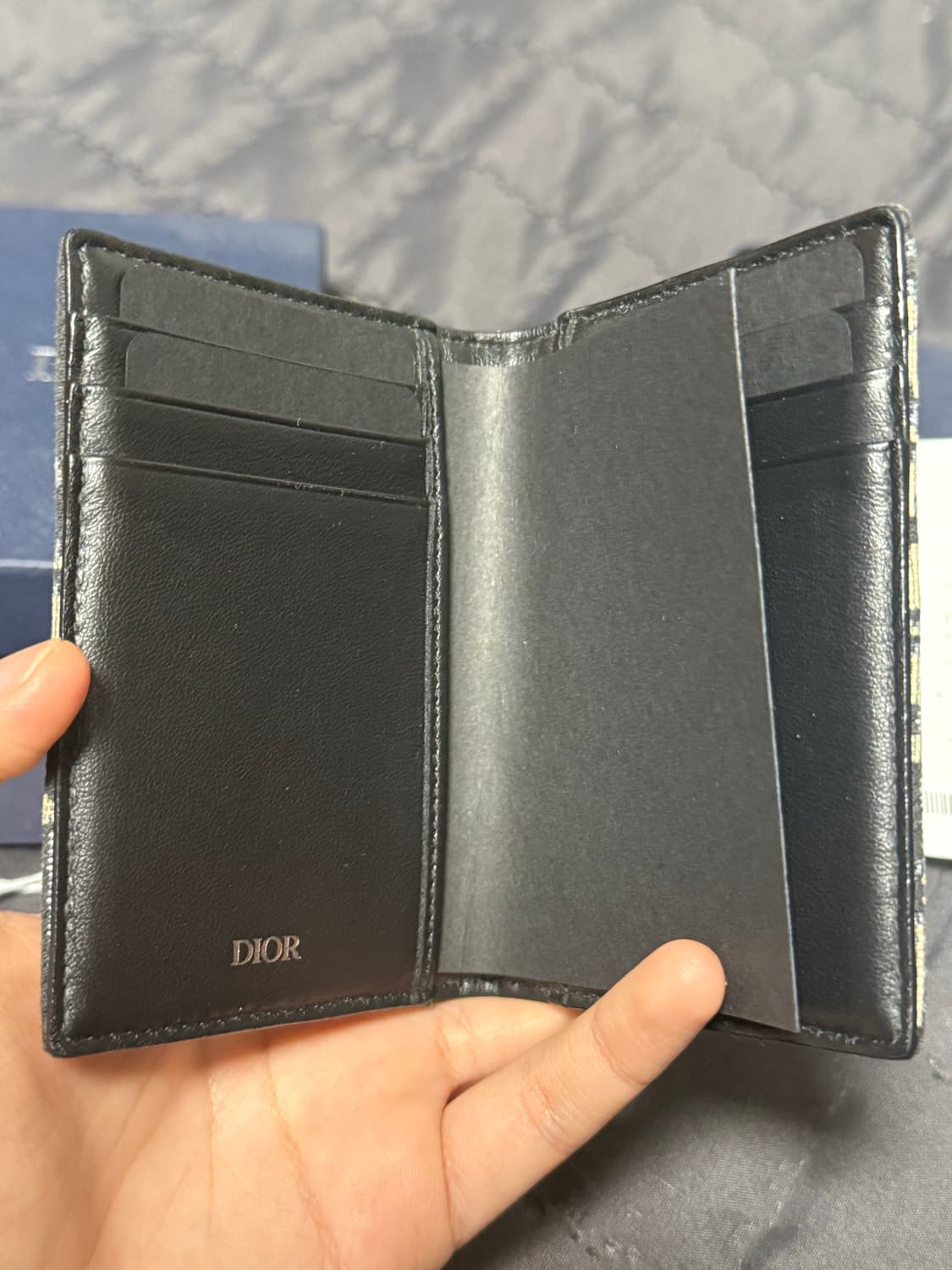 디올 오블리크 자카드 오거나이저 카드지갑 베이지 상품이미지3