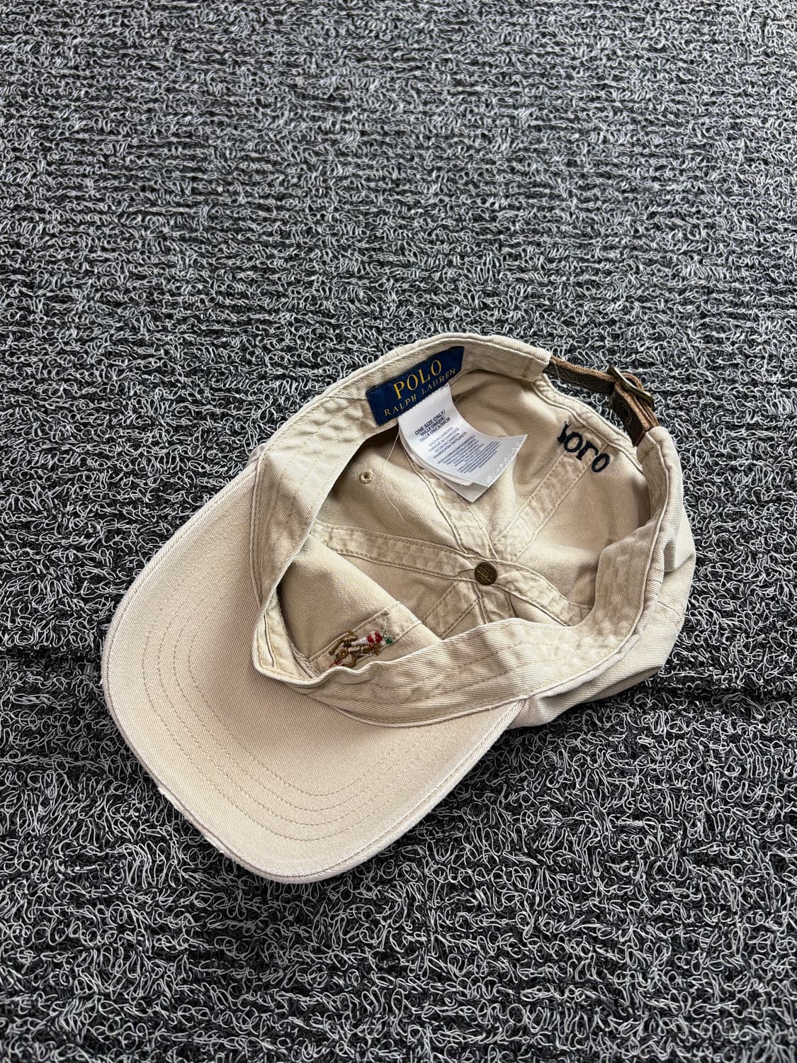 폴로 랄프로렌 포니로고 가죽 스트립 볼캡 3197 상품이미지6