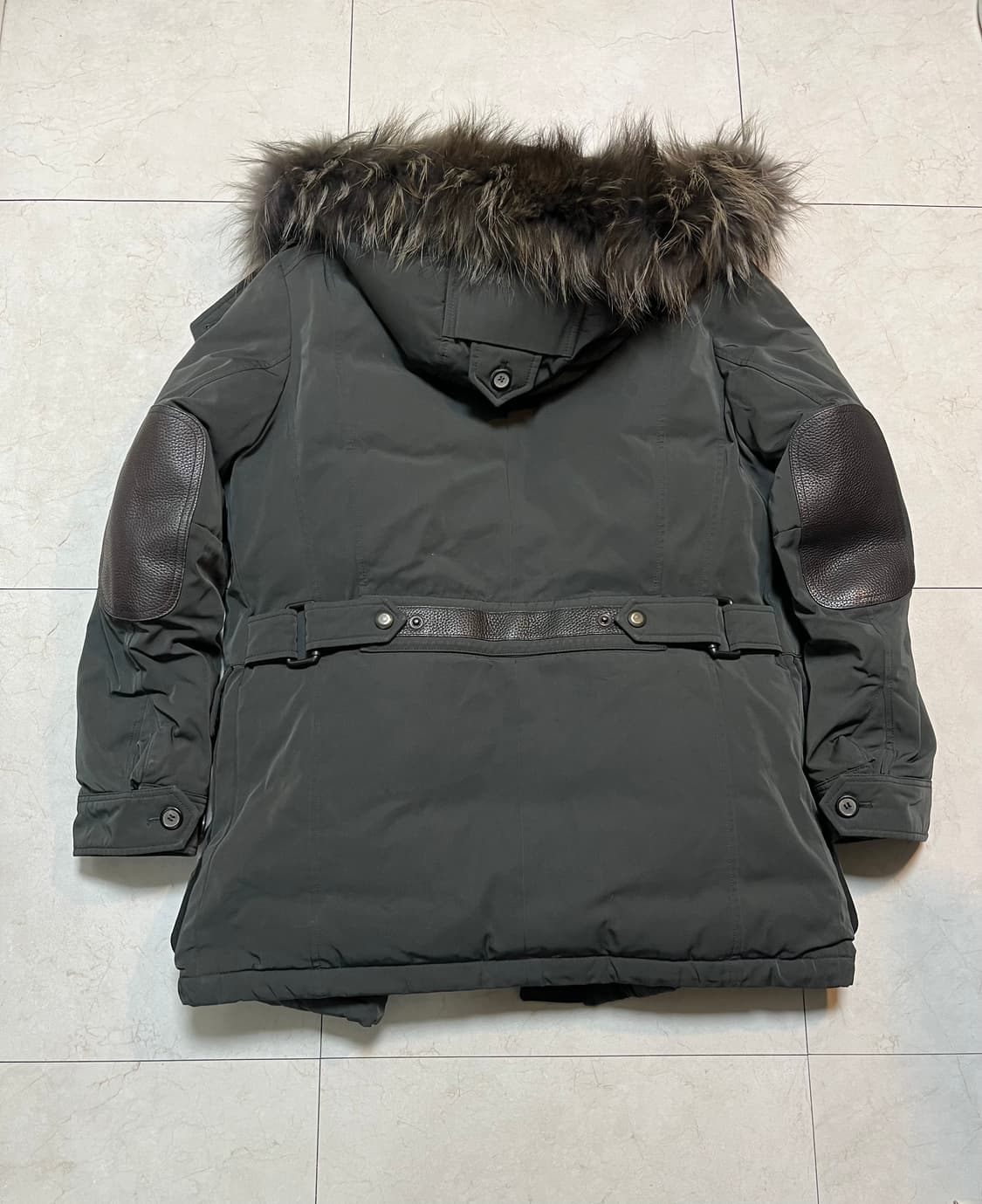 타임 13FW 라쿤 퍼 구스다운 레더 파카 105 상품이미지3