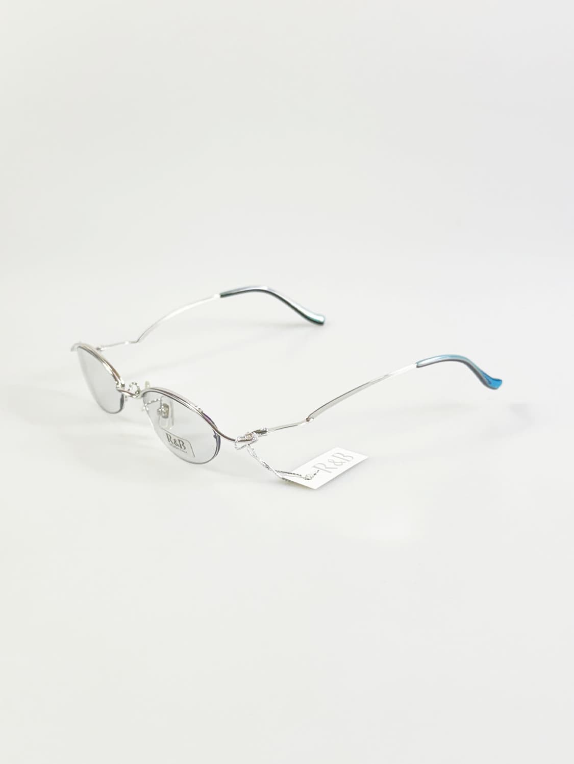 R&B EYEWEAR 실버 반무테 오벌 메탈 빈티지 안경 상품이미지4