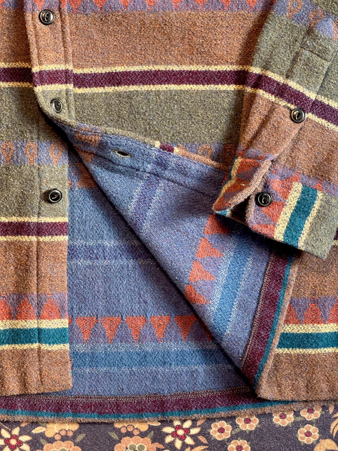 90s 빈티지 폴로 아즈텍 나바호 울 오버셔츠 상품이미지4