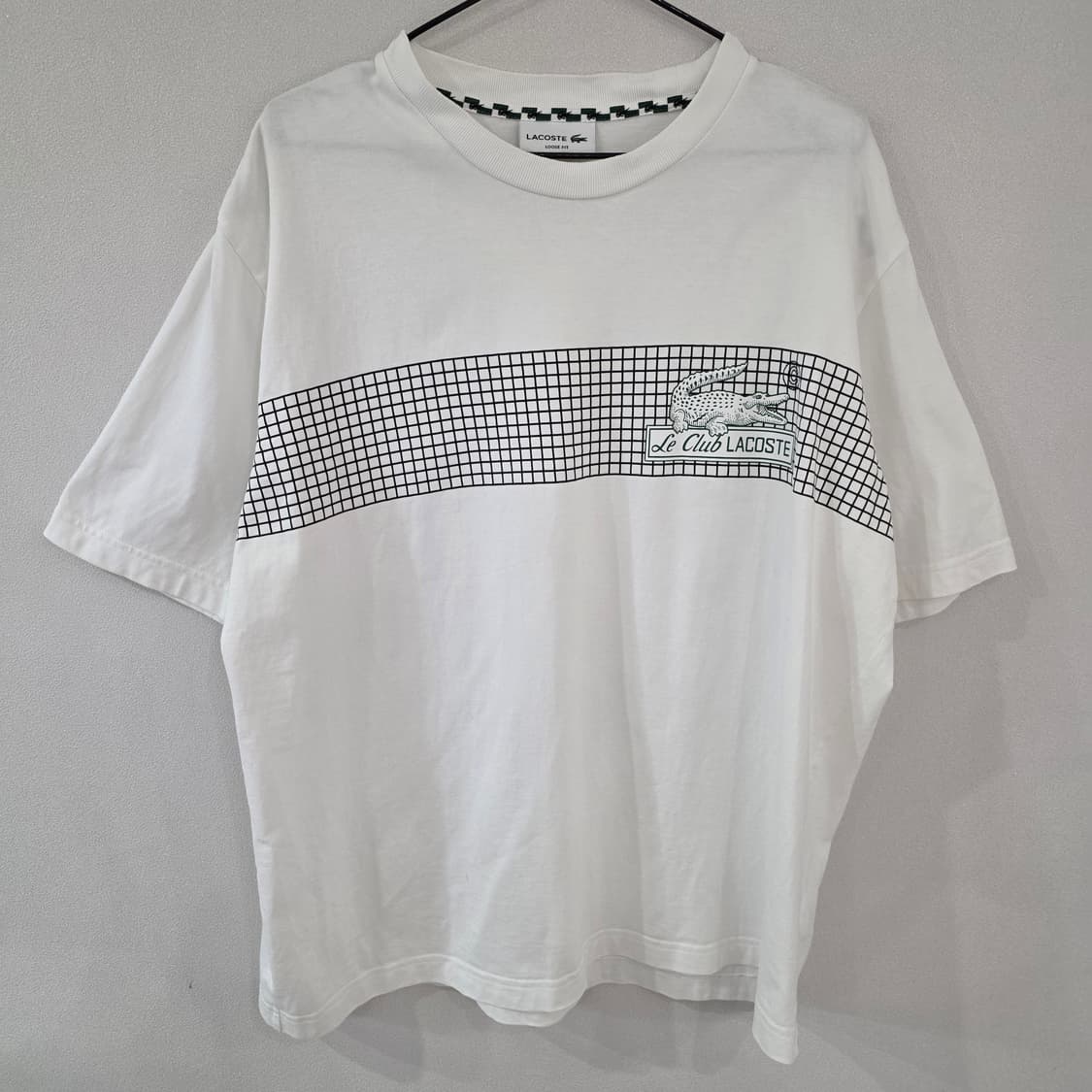 라코스테 화이트 루즈핏 반팔티 L(105) 상품이미지2
