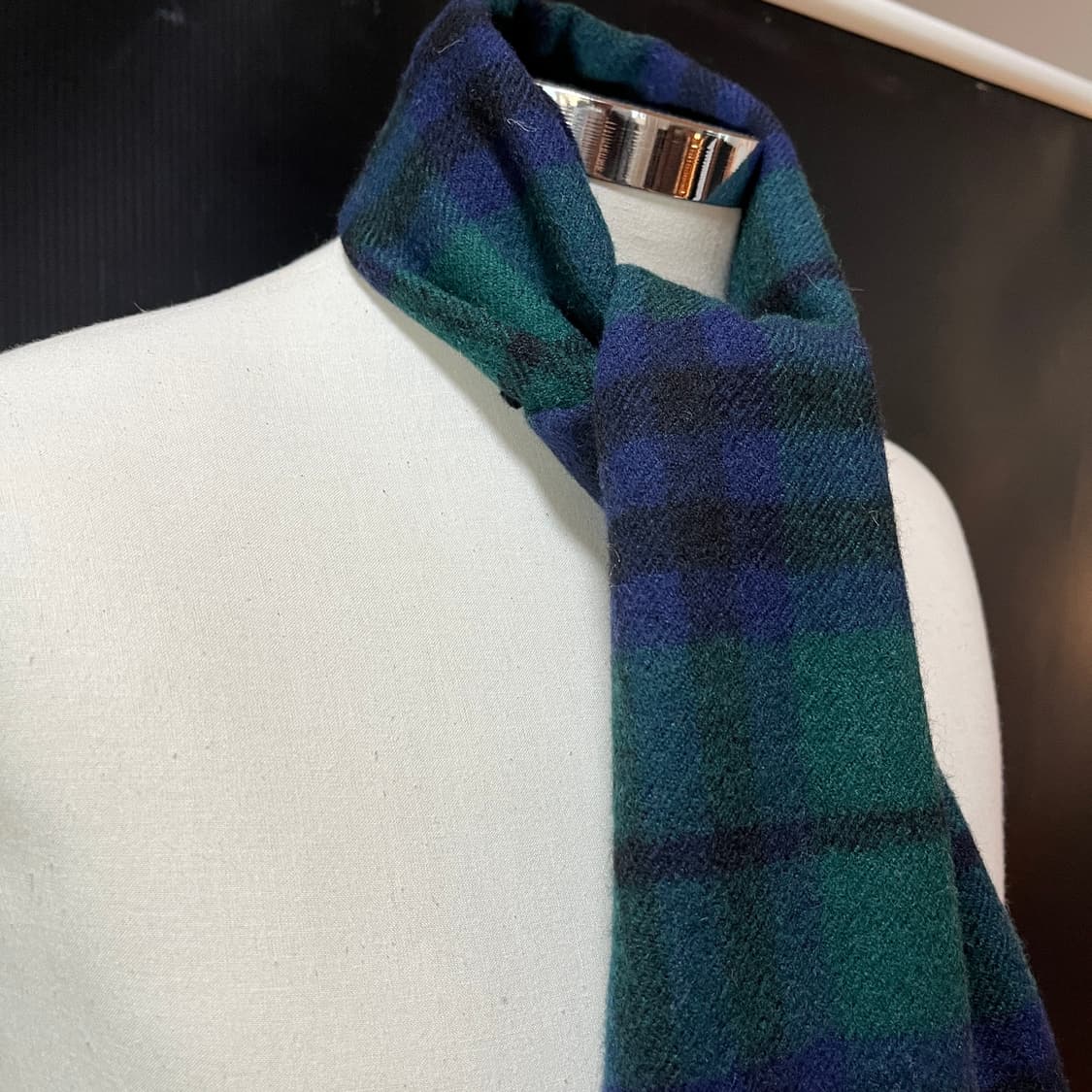 올드 버버리 퓨어 캐시미어 블랙와치 머플러 상품이미지5