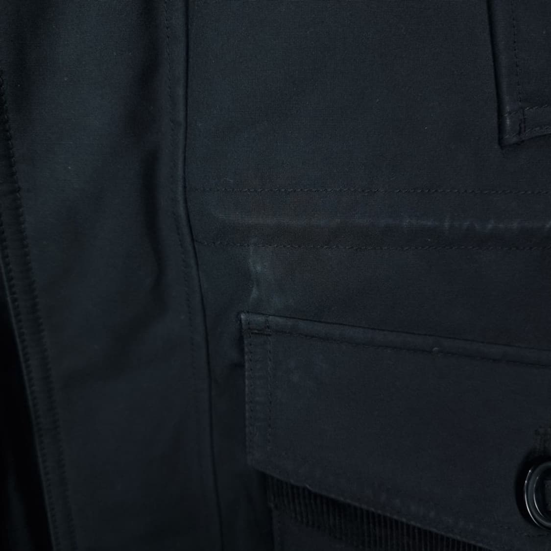 [에스피오나지] 덕다운 라쿤퍼 오버핏 후드 야상 패딩 블랙 M18327 상품이미지10