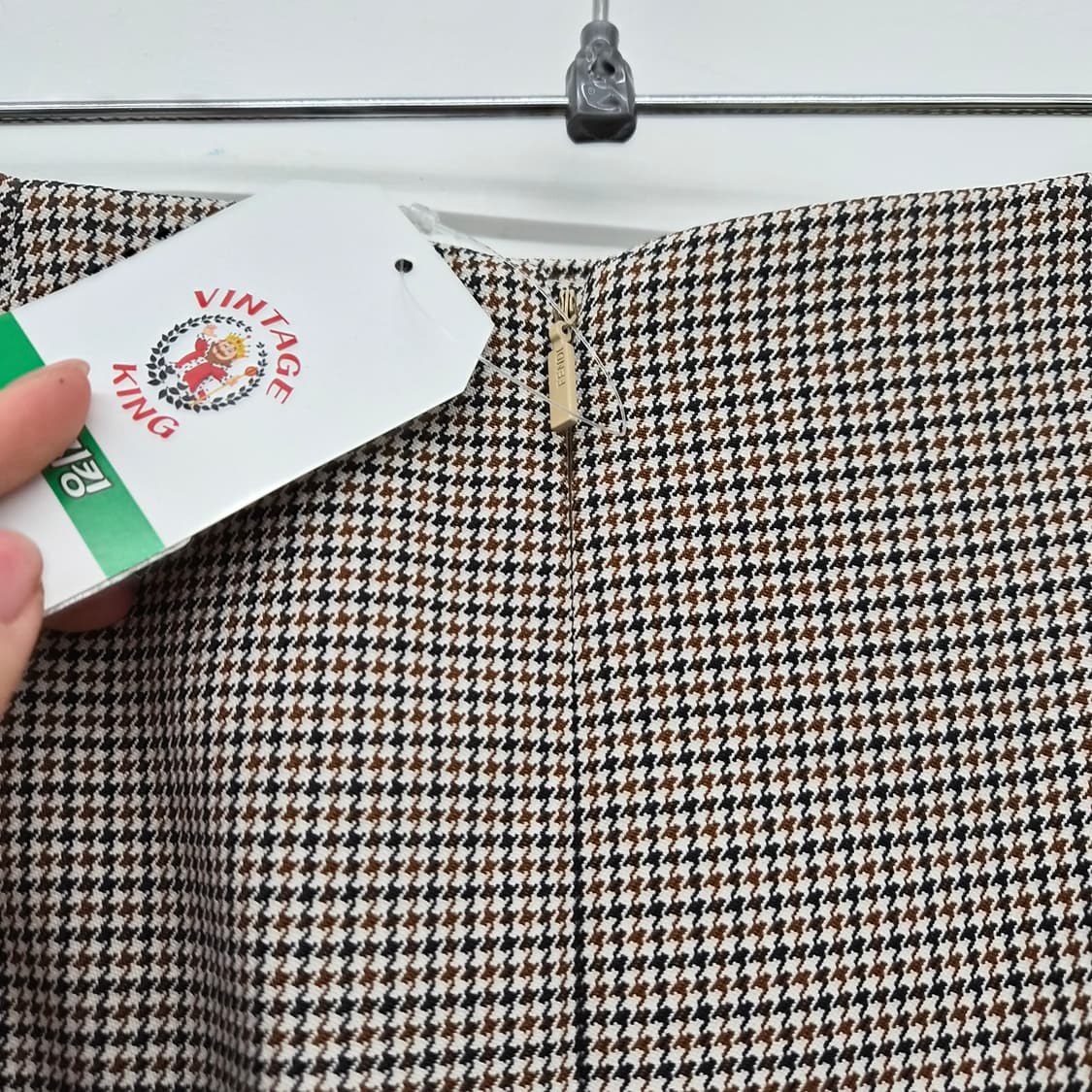 펜디 체크 미디 스커트 여성 28in 상품이미지8