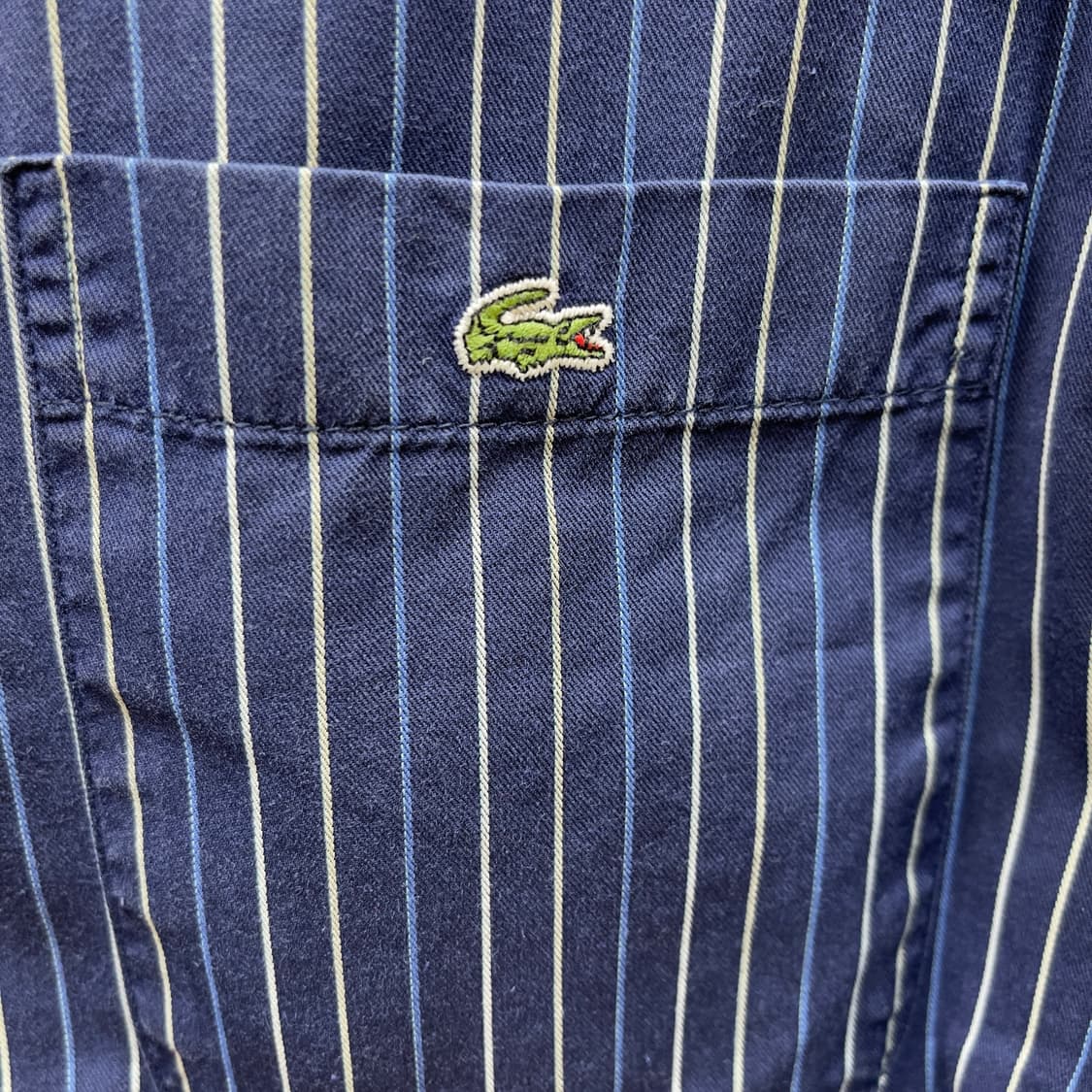 라코스테 스트라이프 네이비 셔츠 상품이미지5
