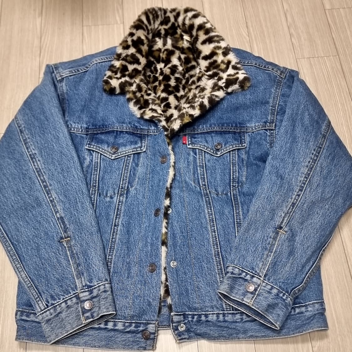 리바이스 데님 자켓 레오파드 퍼 카라(s) 상품이미지1