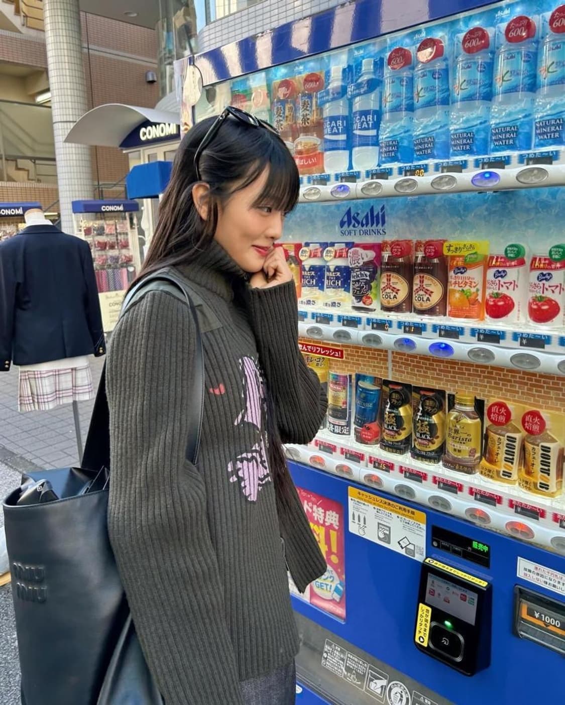 카치스 버니 니트 집업 민니 유우시 착용 상품이미지6