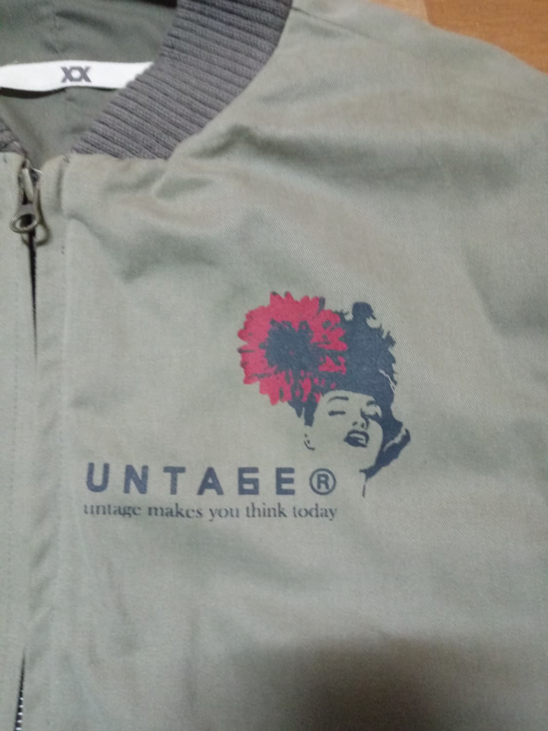 언티지 블루종 코튼점퍼 상품이미지2