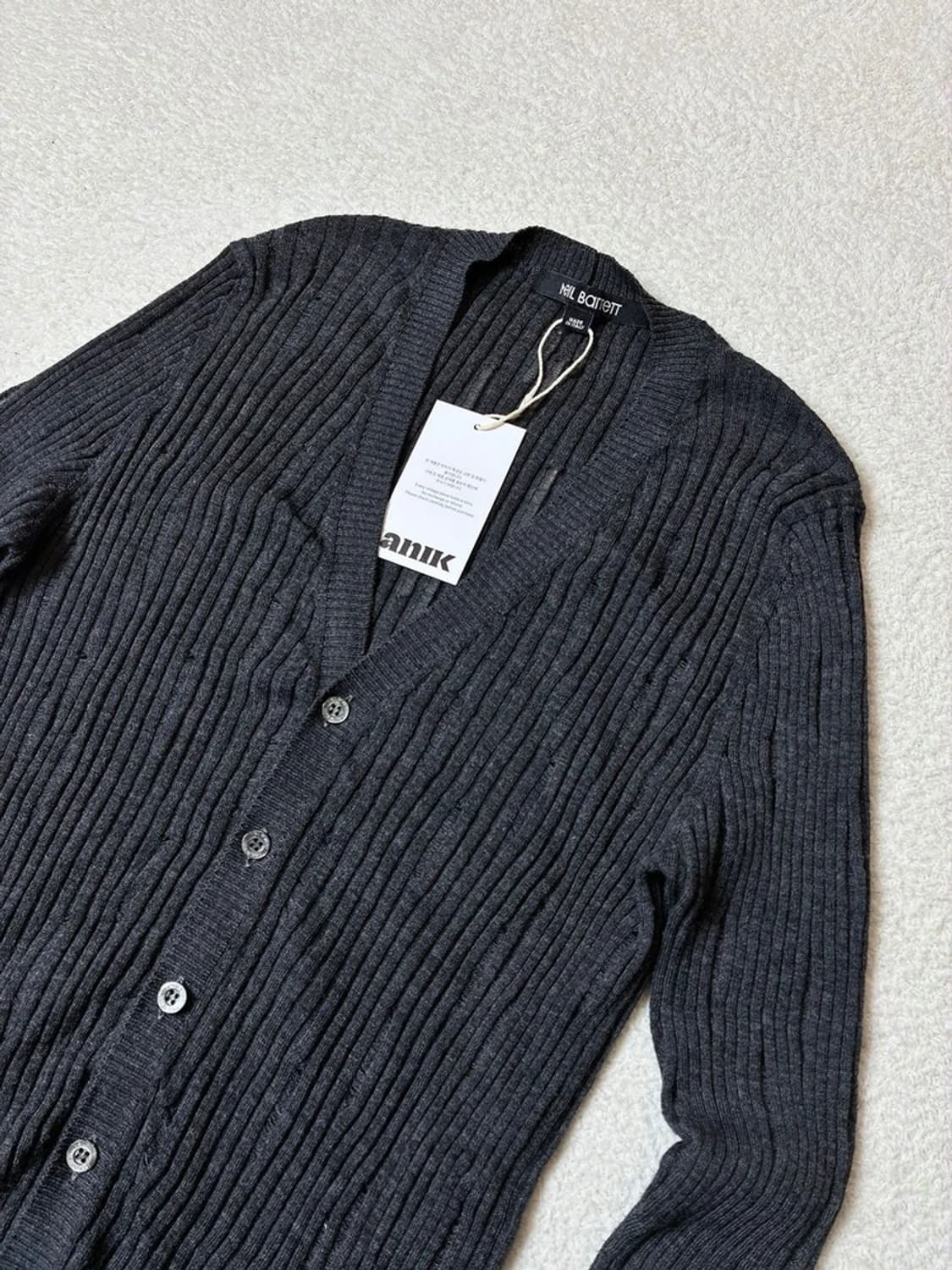 닐바렛 빈티지드 메리노울 니트 가디건 PN6447 상품이미지2