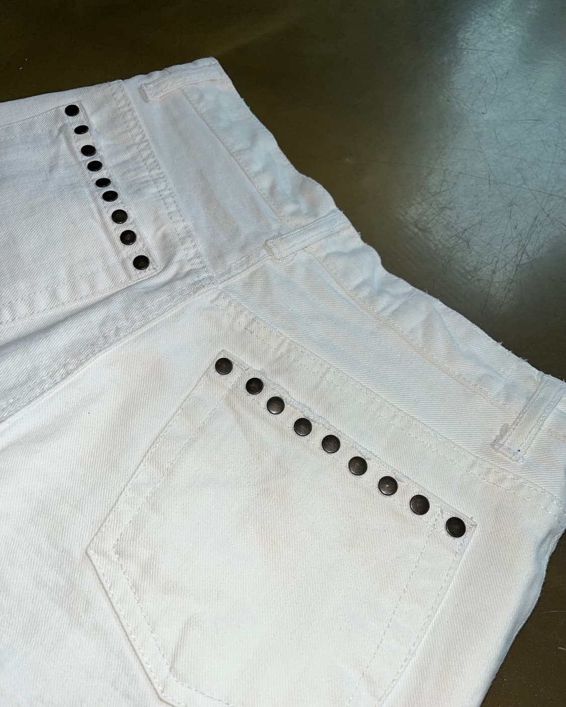 90-00s RUSH/HOUR Destroyed White Pants 상품이미지10