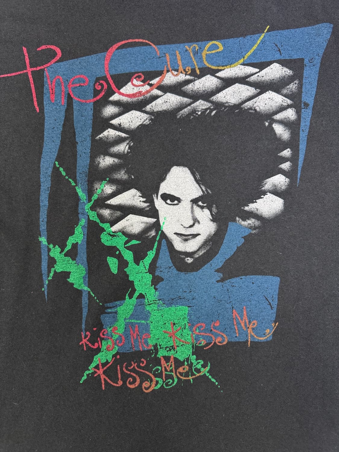 빈티지 밴드 더큐어 the cure kiss me 그래픽 티셔츠 M 상품이미지2