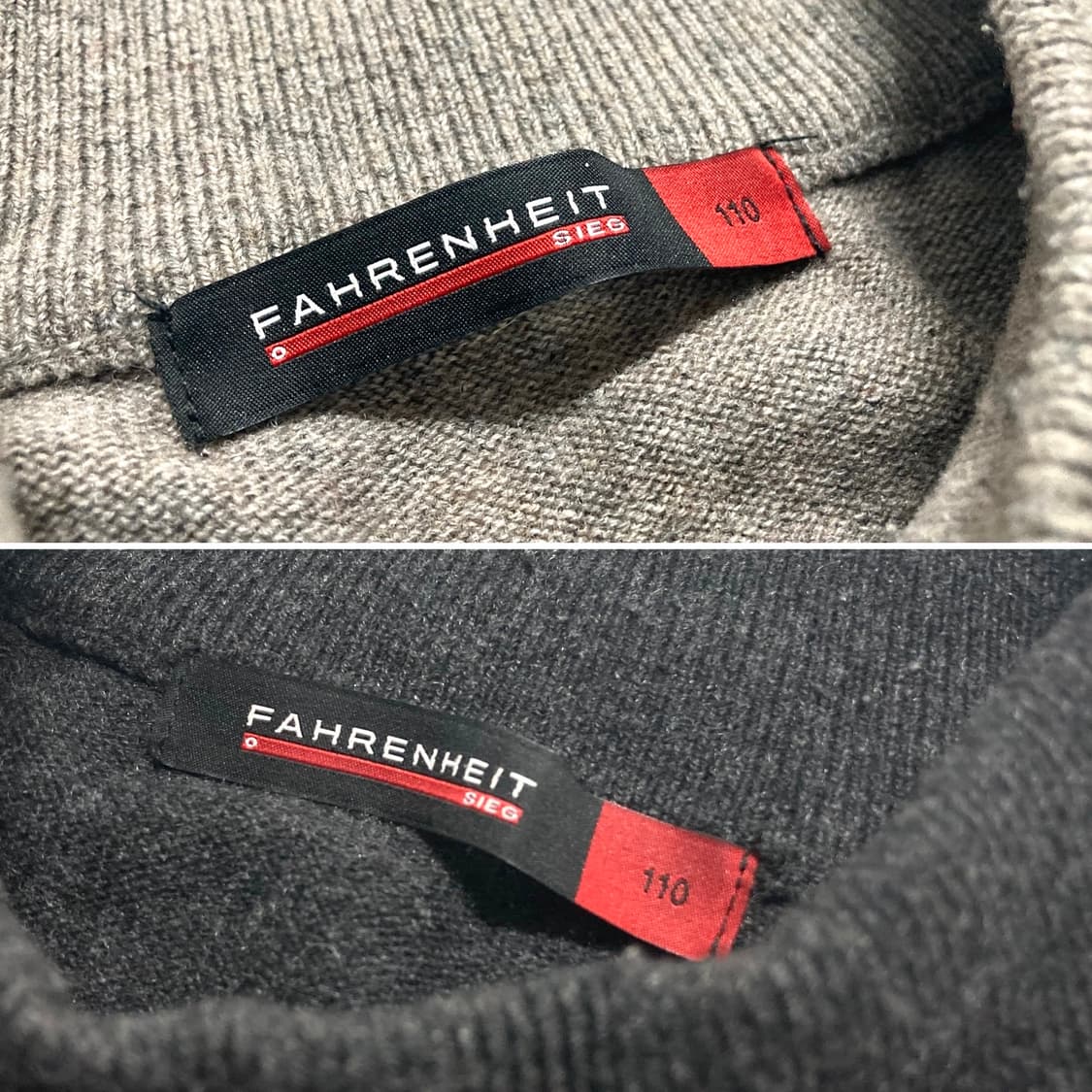 파렌하이트 캐시미어 워셔블 모크넥 니트 2벌 105-110 상품이미지7
