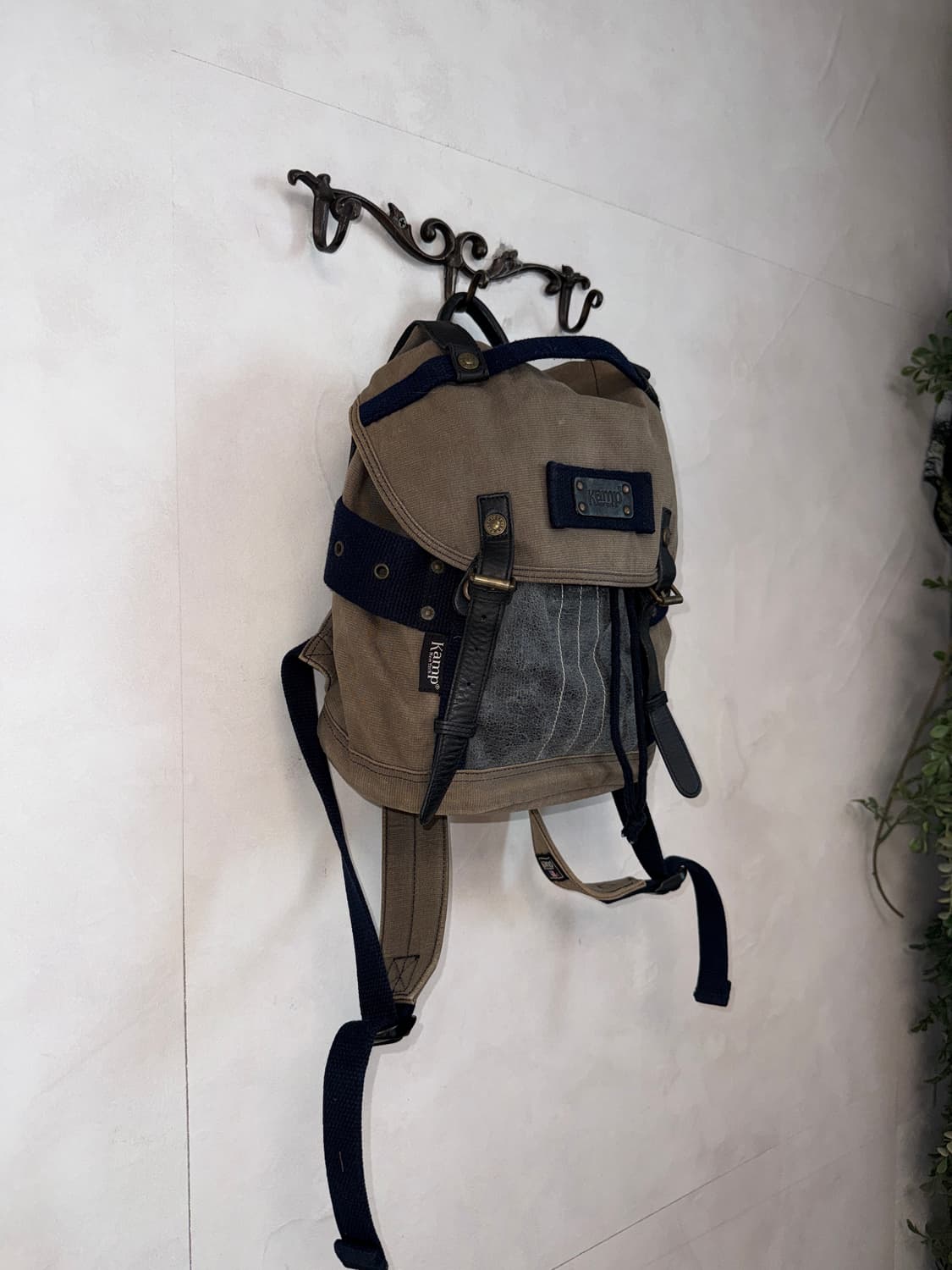 Kamp ash brown canvas mini backpack  상품이미지2