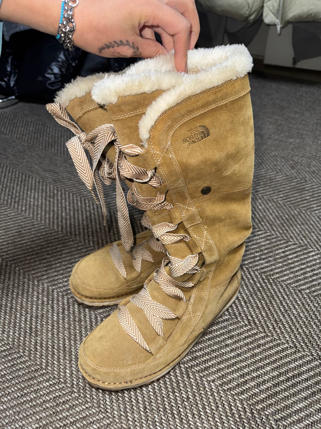 노스페이스 스웨이드 누빔 부츠 250 상품이미지1