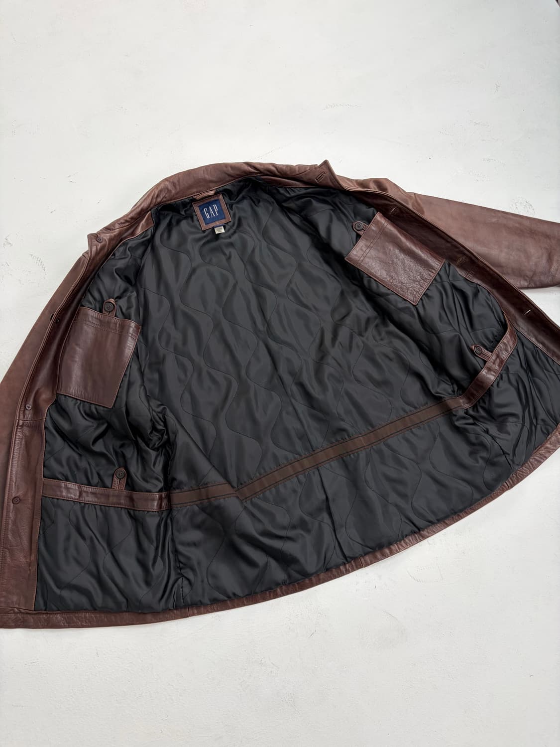 00s Gap Leather Coat (brown) 상품이미지6