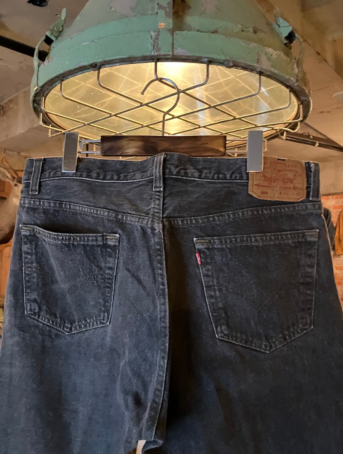 90s USA 빈티지 리바이스 501 블랙 데님 팬츠 상품이미지5